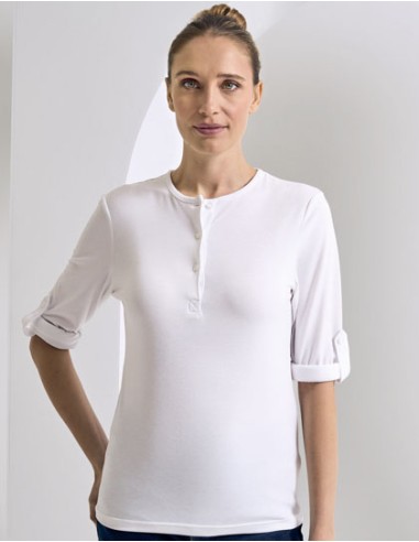 PRE-PR318-Womens Long-John Roll Sleeve Tee
